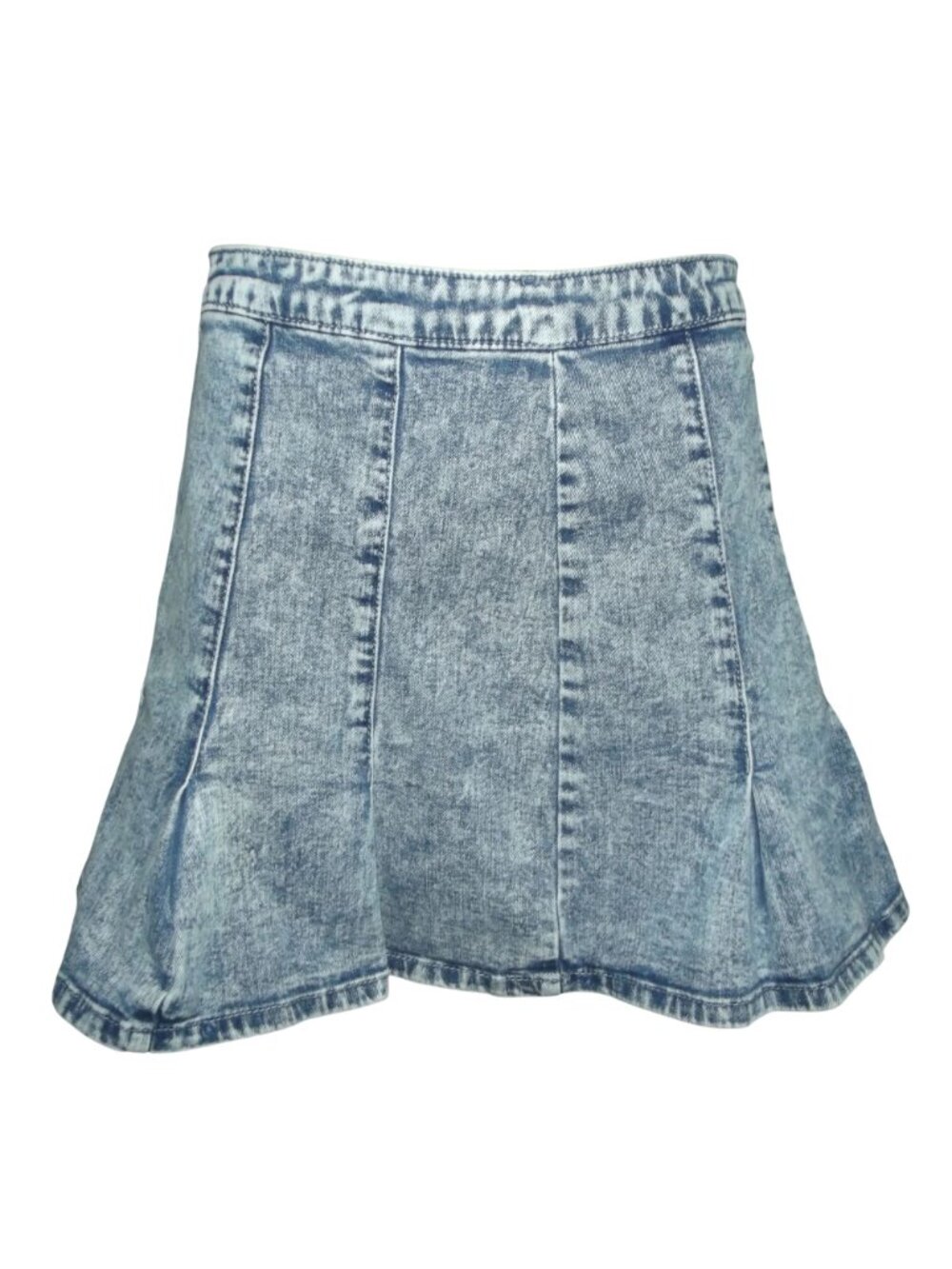 NOBO Pleated Skirt Womens Junior Size 13 blue acid wash jean denim - Picture 6 of 12